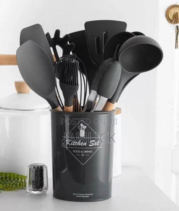 11pc Nonstick Silicone Cooking/Serving Spoon Set - Pm - thumbnail 4