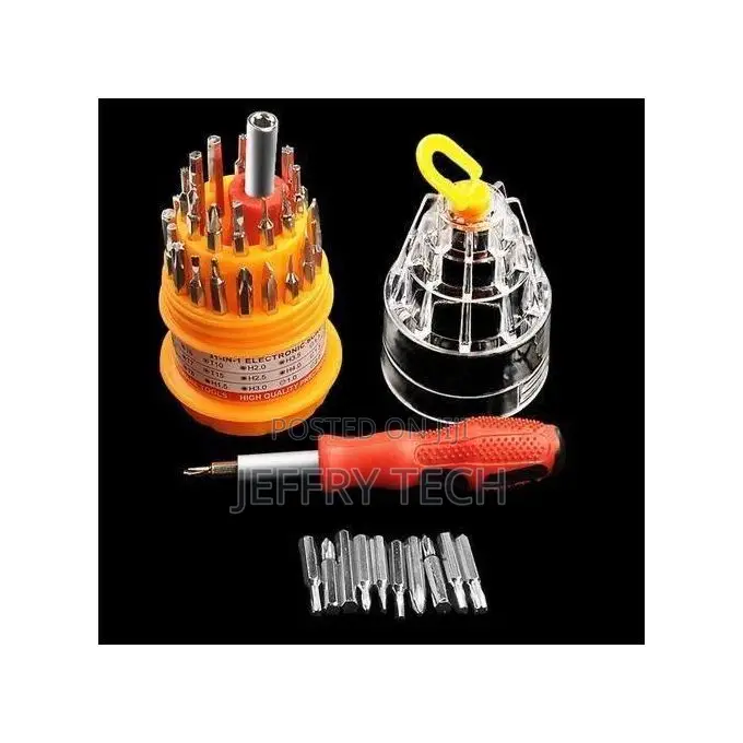 31-in-1 Screwdriver Tool Set With Magnetic Tips Pyramid Design Cas