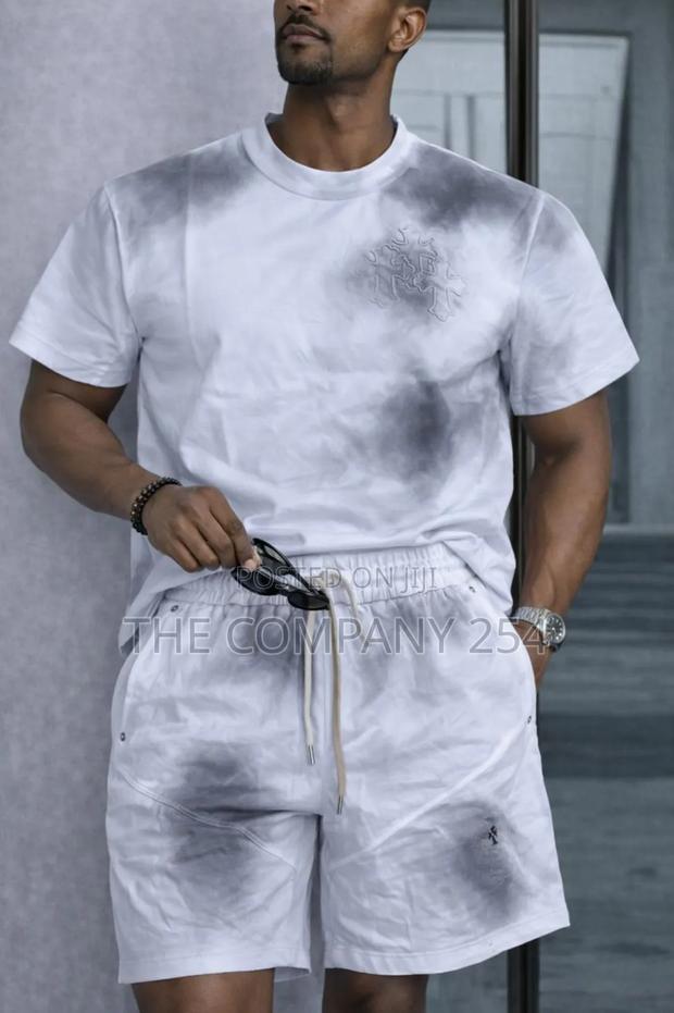 Quality 2 Piece Linen Stripped Shirt,Short Suits Available - thumbnail 5