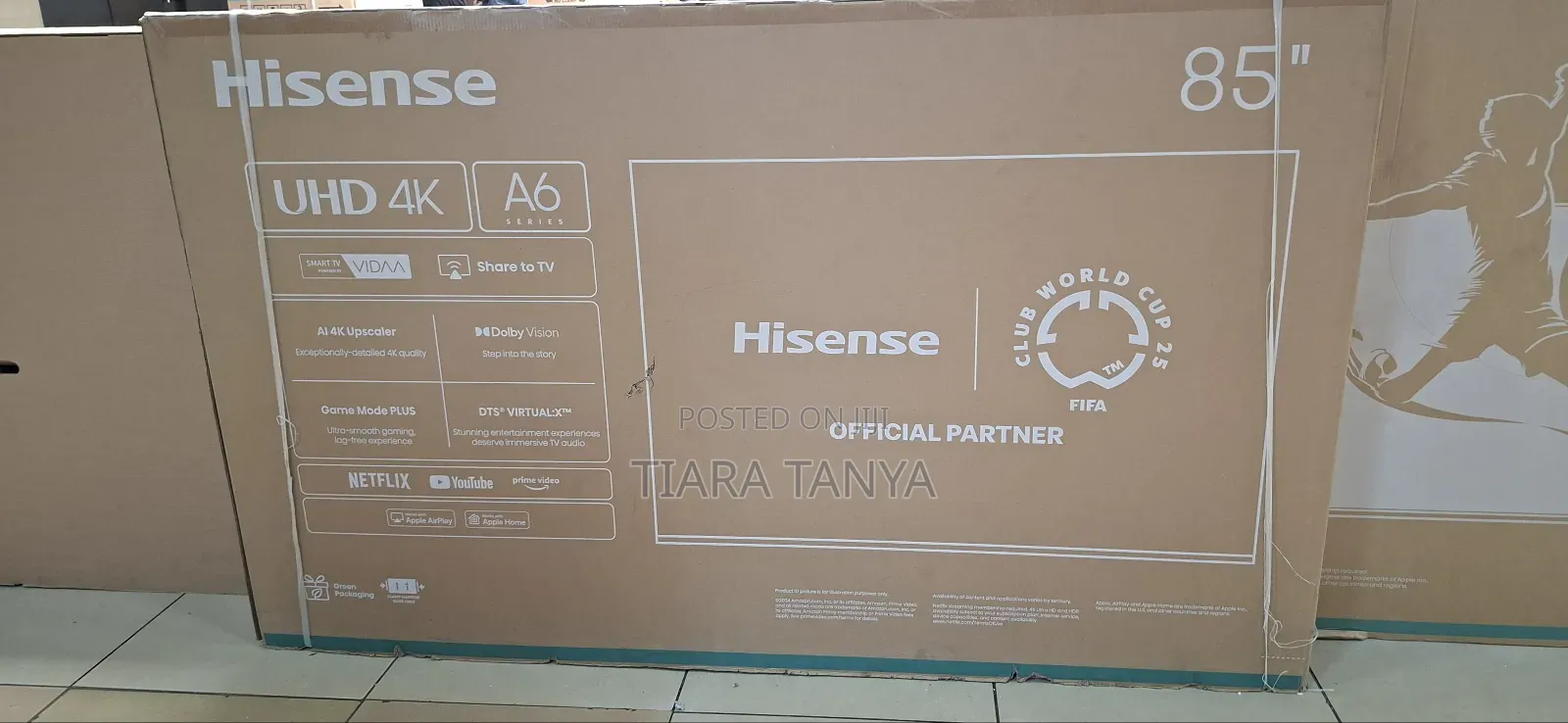 Hisense 85 Inch Smart Uhd Frameless Tv, Vidaa