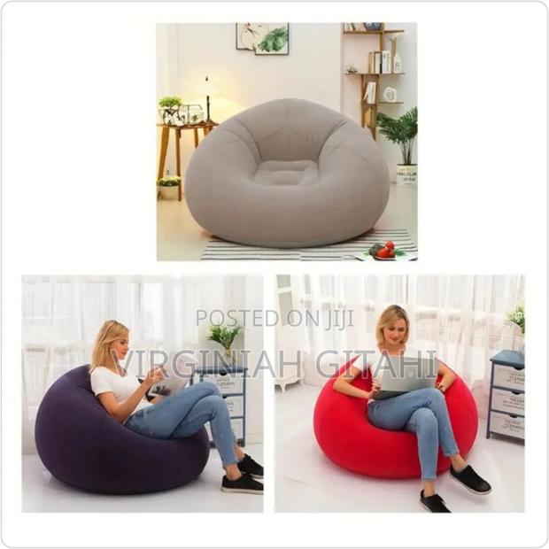 Inflatable Bean Bag Seat With Free Manual Pump*