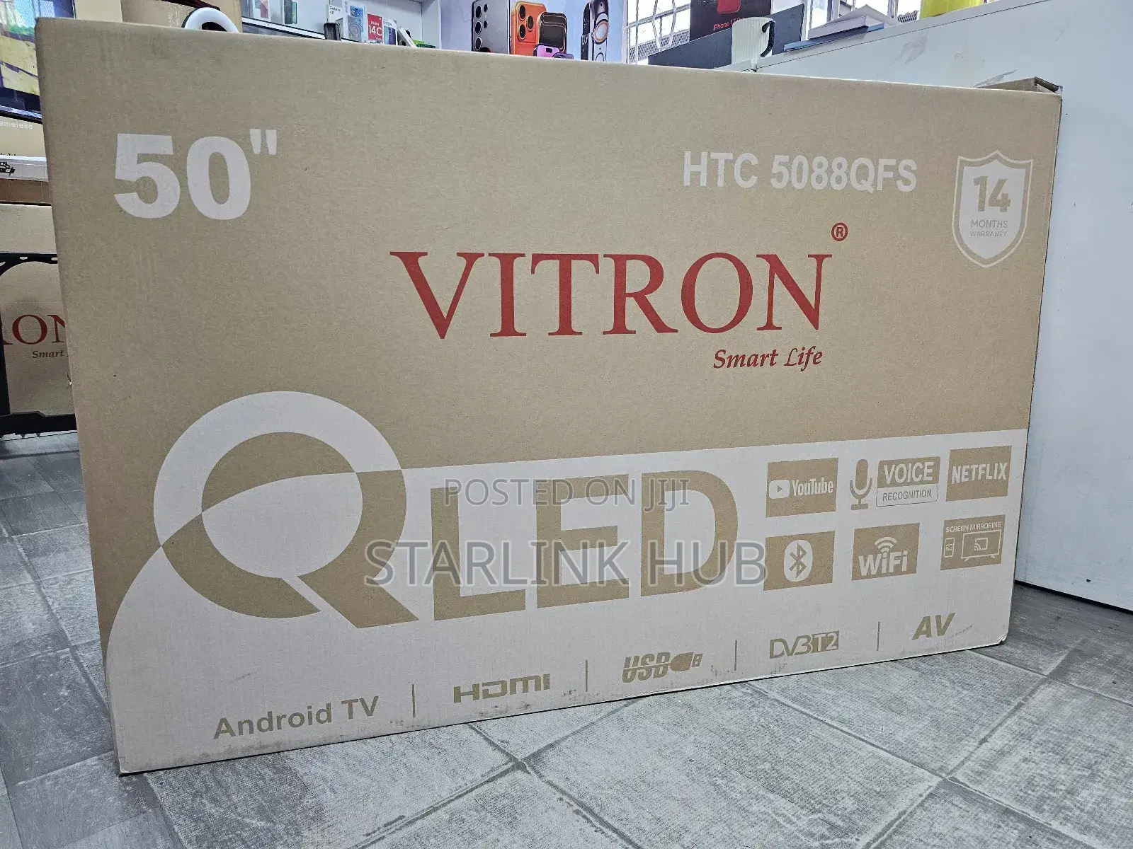 Vitron 50 Inch Qled HTC-5088qfs Best Smart Anroid Tv