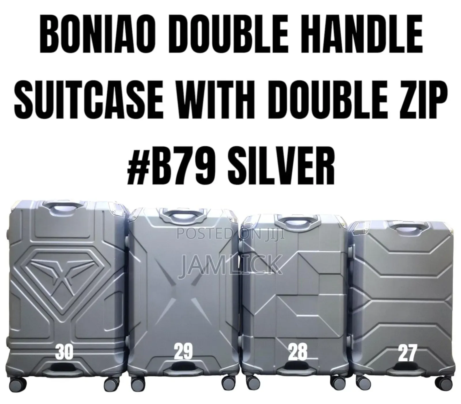 3pcs Double Handle Fiber Suitcase Set