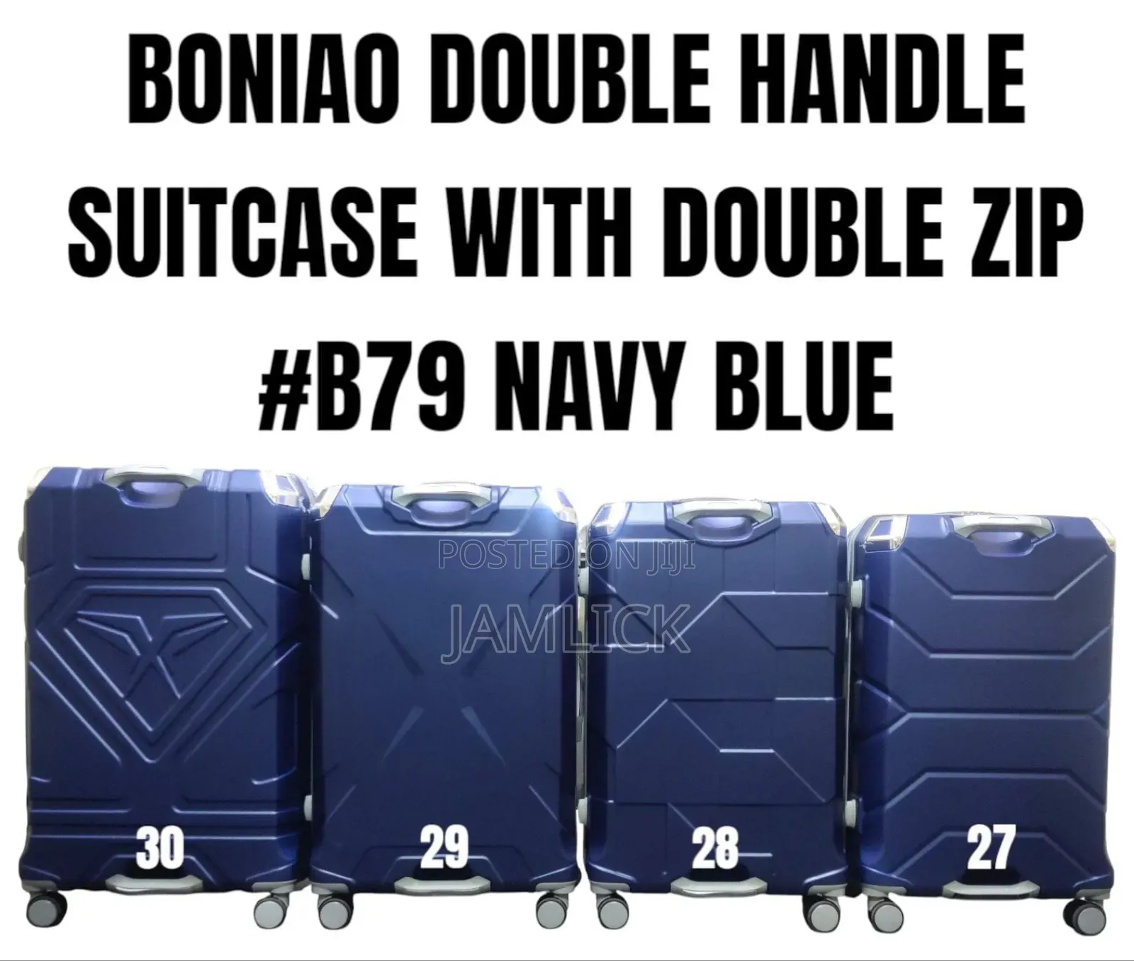 3pcs Double Handle Fiber Suitcase Set