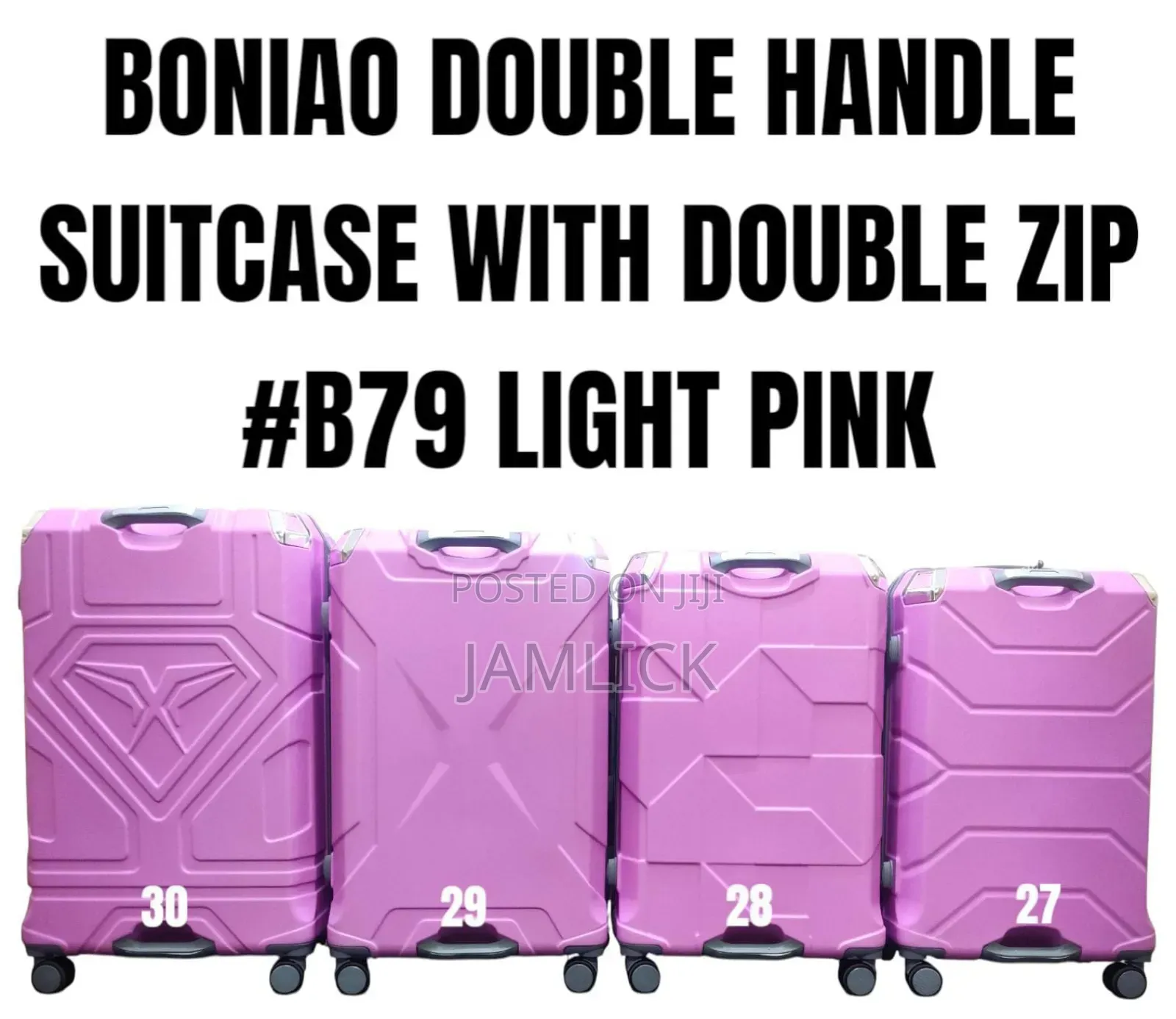 3pcs Double Handle Fiber Suitcase Set