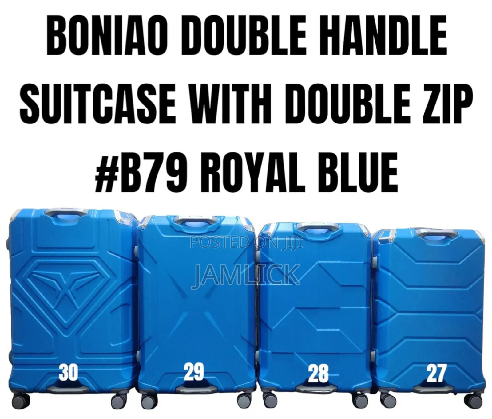 3pcs Double Handle Fiber Suitcase Set