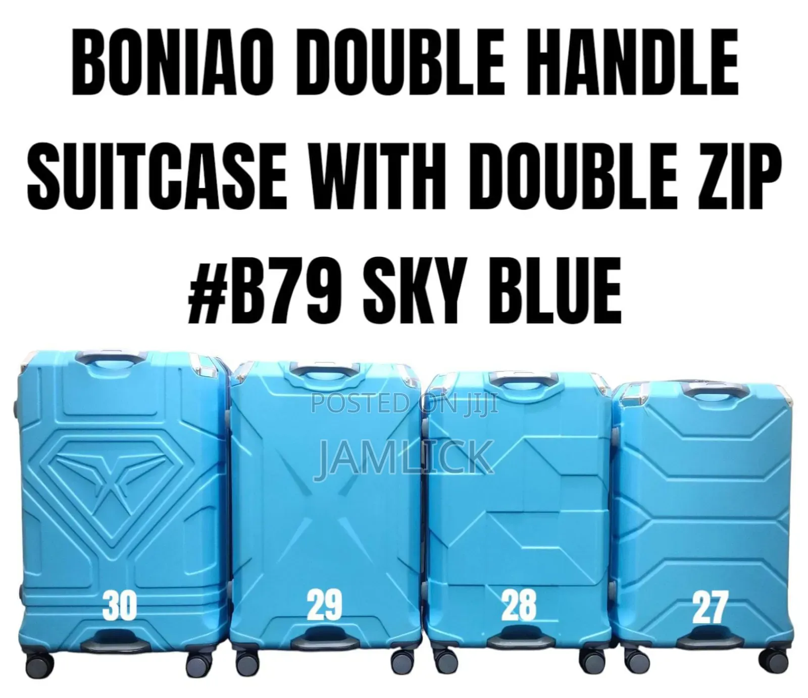 3pcs Double Handle Fiber Suitcase Set