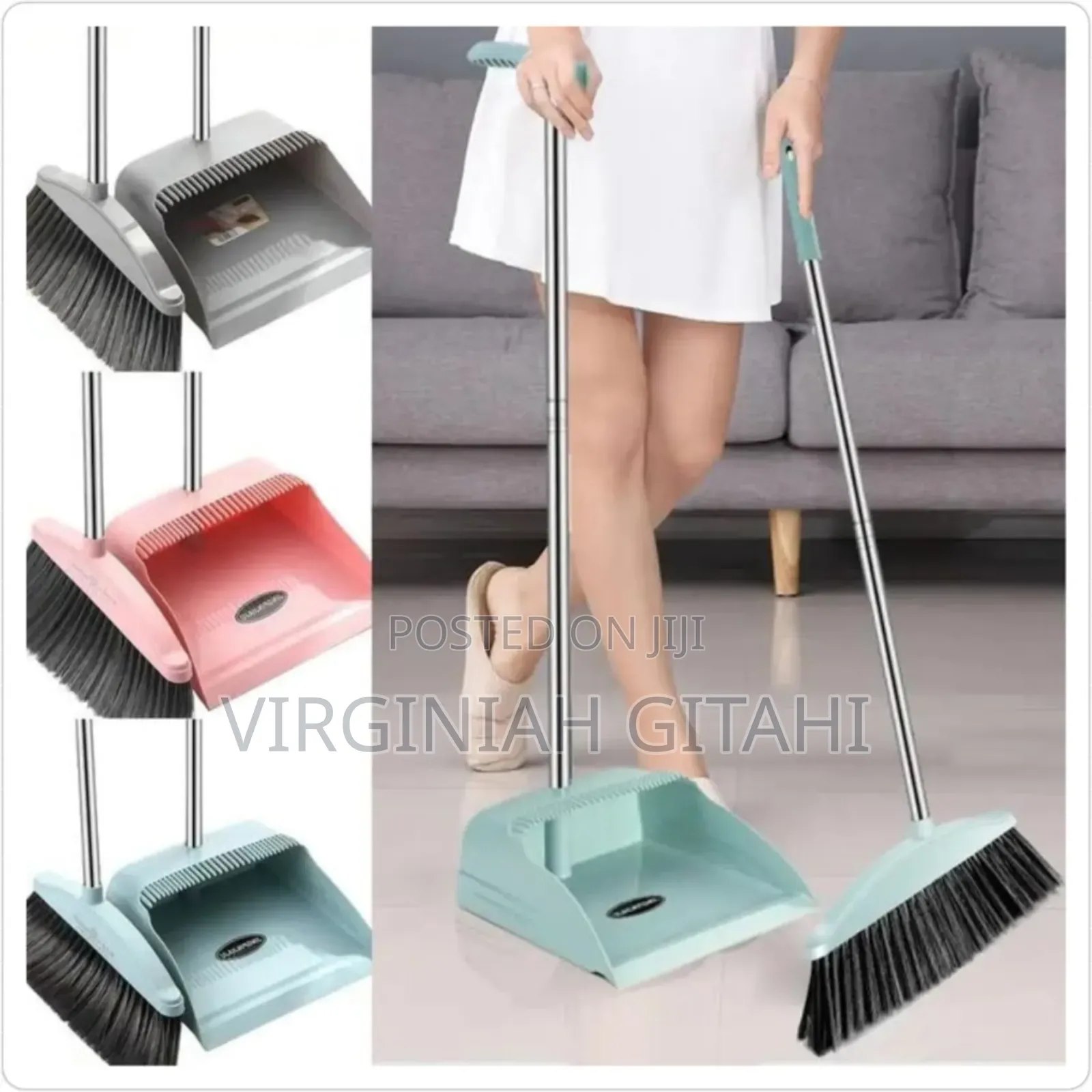 *2 in 1 Flexible Broom and Dustpan