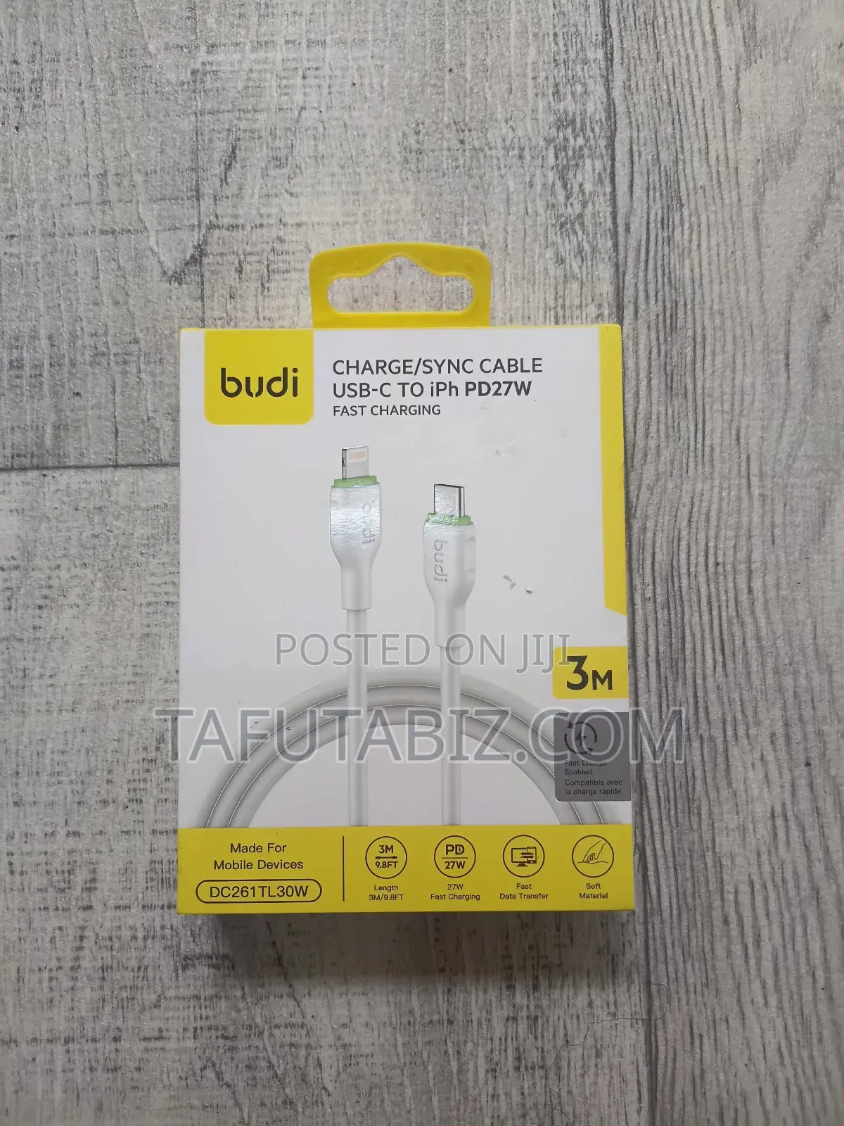 Budi Fast Charging/ Sync Cable Usb-C to Iph Pd22w