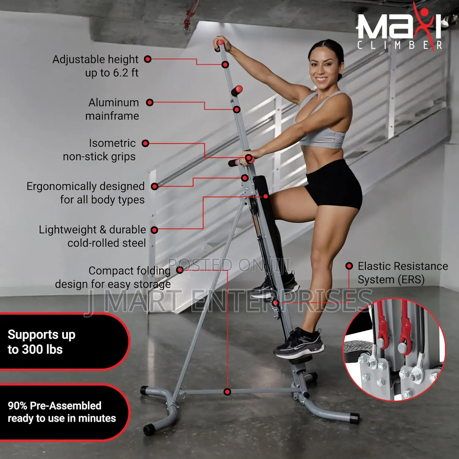 Maxiclimber Vertical Exercise Machine Cardio Strength Training