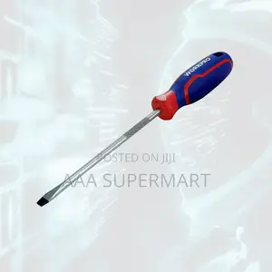 Wp221020 Cr-v Slotted Screwdriver With Tri-Color Handle, 6.5x150m Work