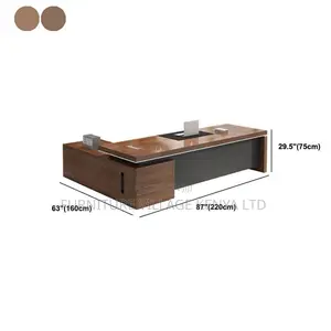 Office Desk; Modern 1.8 Meter L-Shaped Executive Office Desk