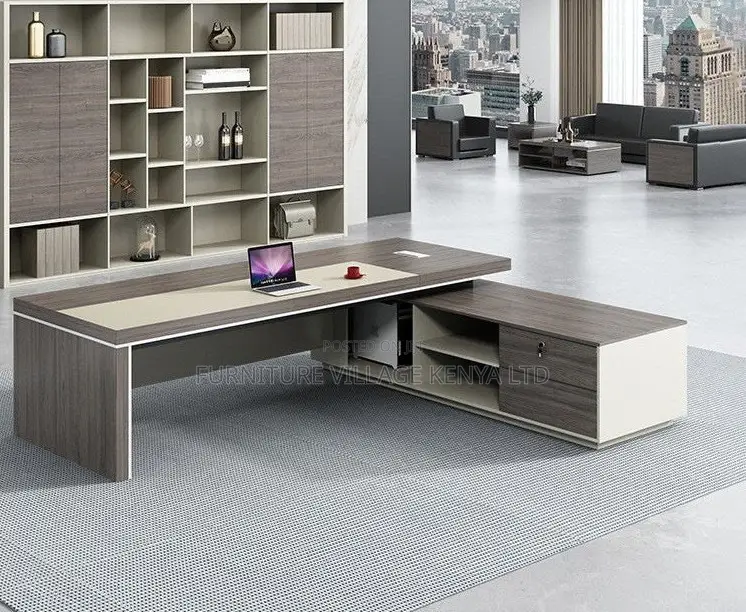Office Desk; Modern 1.8 Meter L-Shaped Executive Office Desk