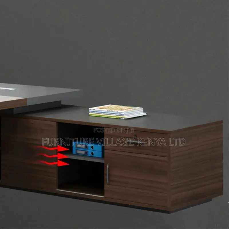 Office Desk; Modern 1.8 Meter L-Shaped Executive Office Desk