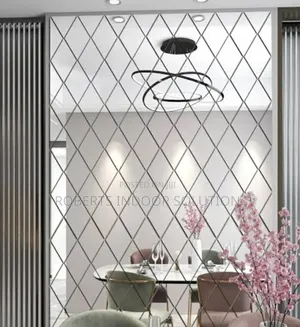 Diy Peel Stick Silver Acrylic Wall Mirrors