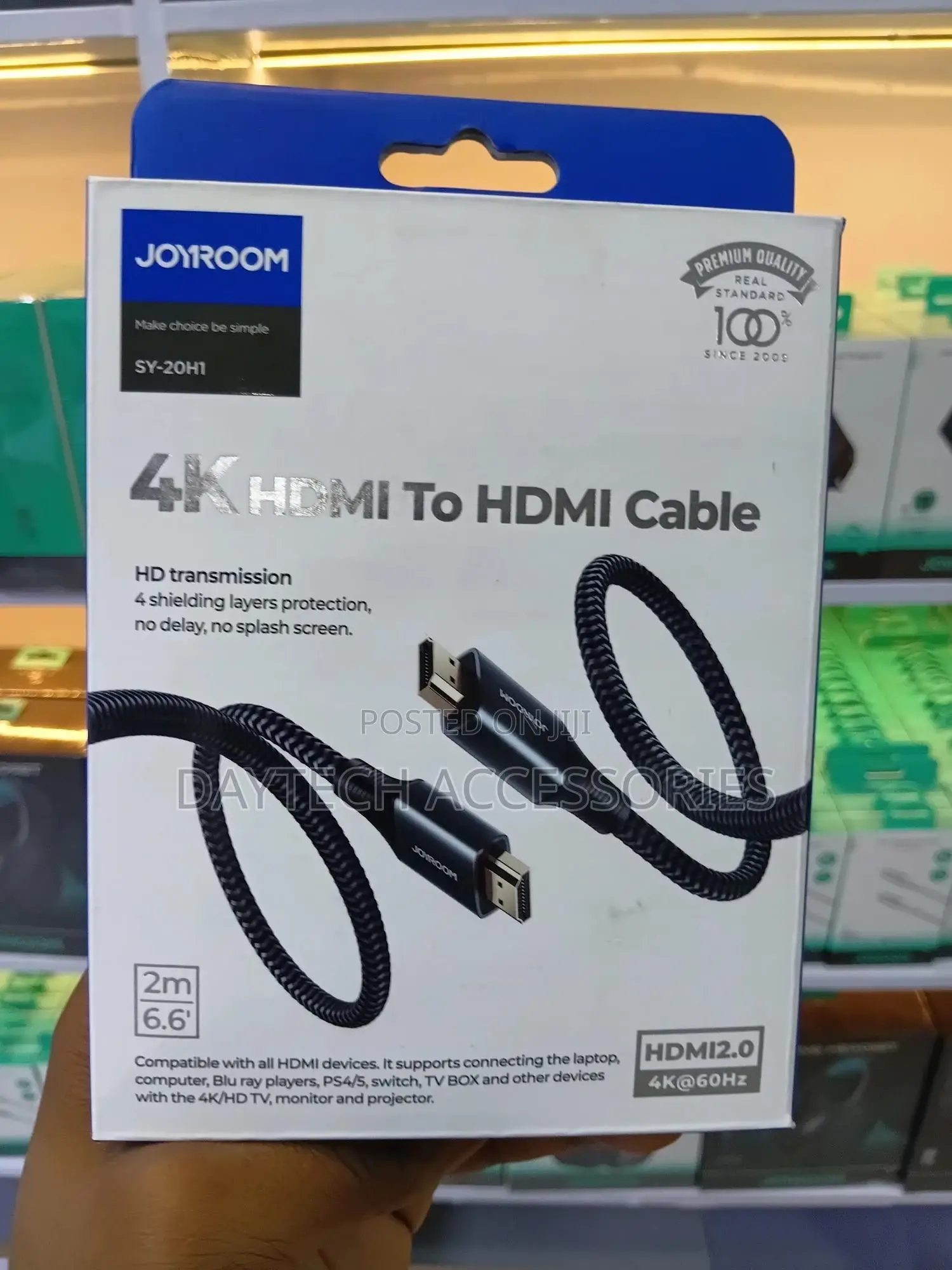 Joyroom Hdmi to Hdmi Cable 2m High-Speed Male to Male