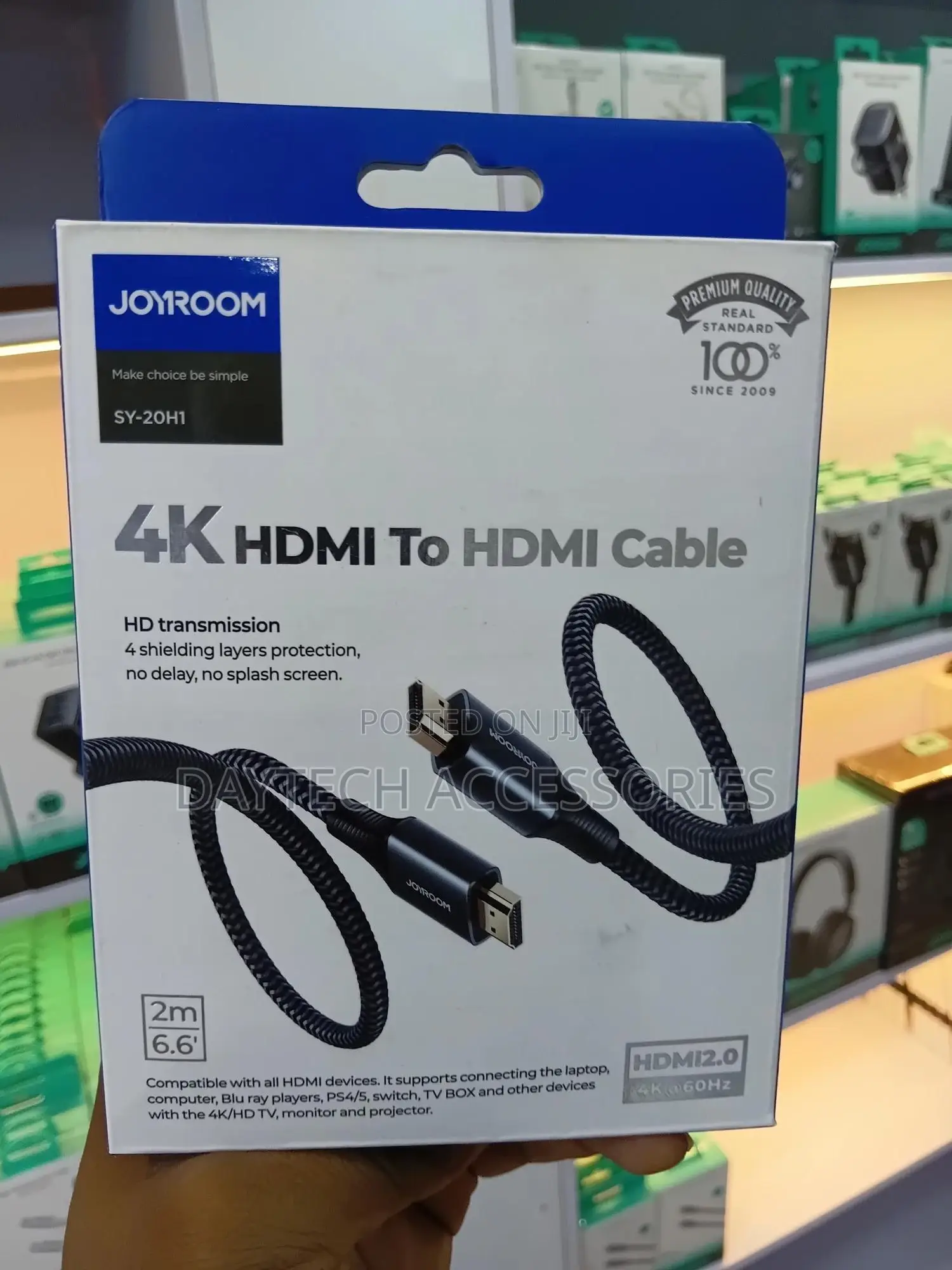 Joyroom Hdmi to Hdmi Cable 2m High-Speed Male to Male