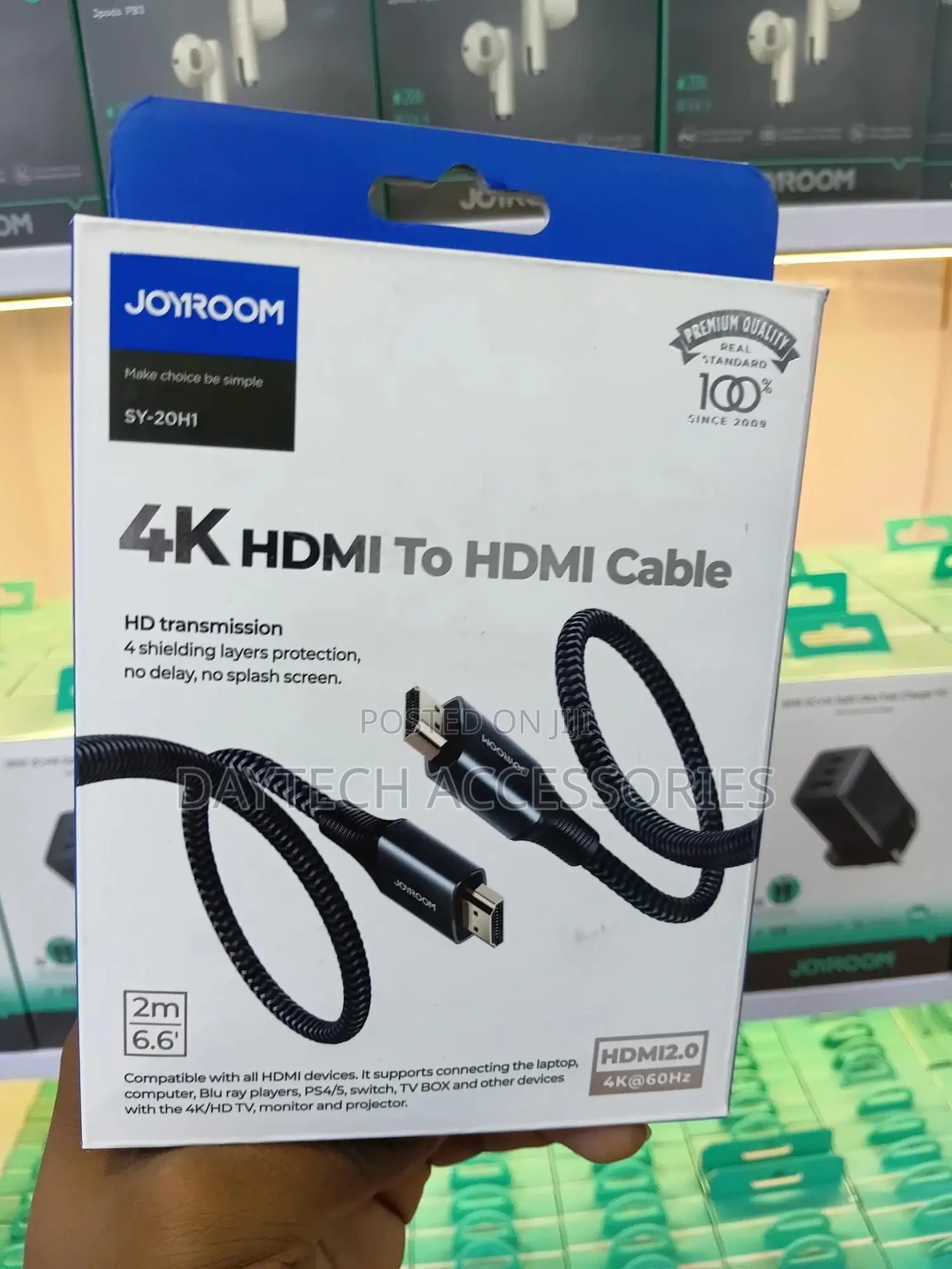 Joyroom Sy-20h1 Hdmi to Hdmi Cable ( at 60hz)