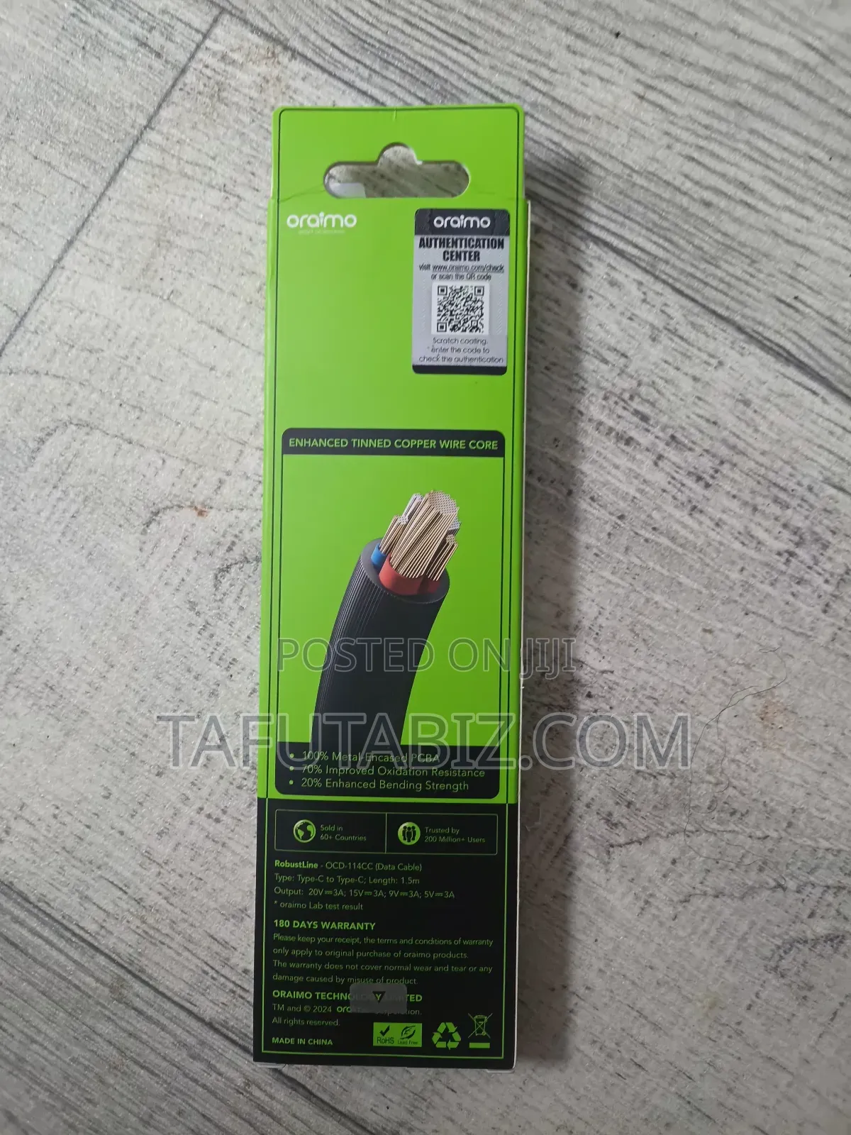 Oraimo Type-C to Type-C 60w Ultra Fast Charge