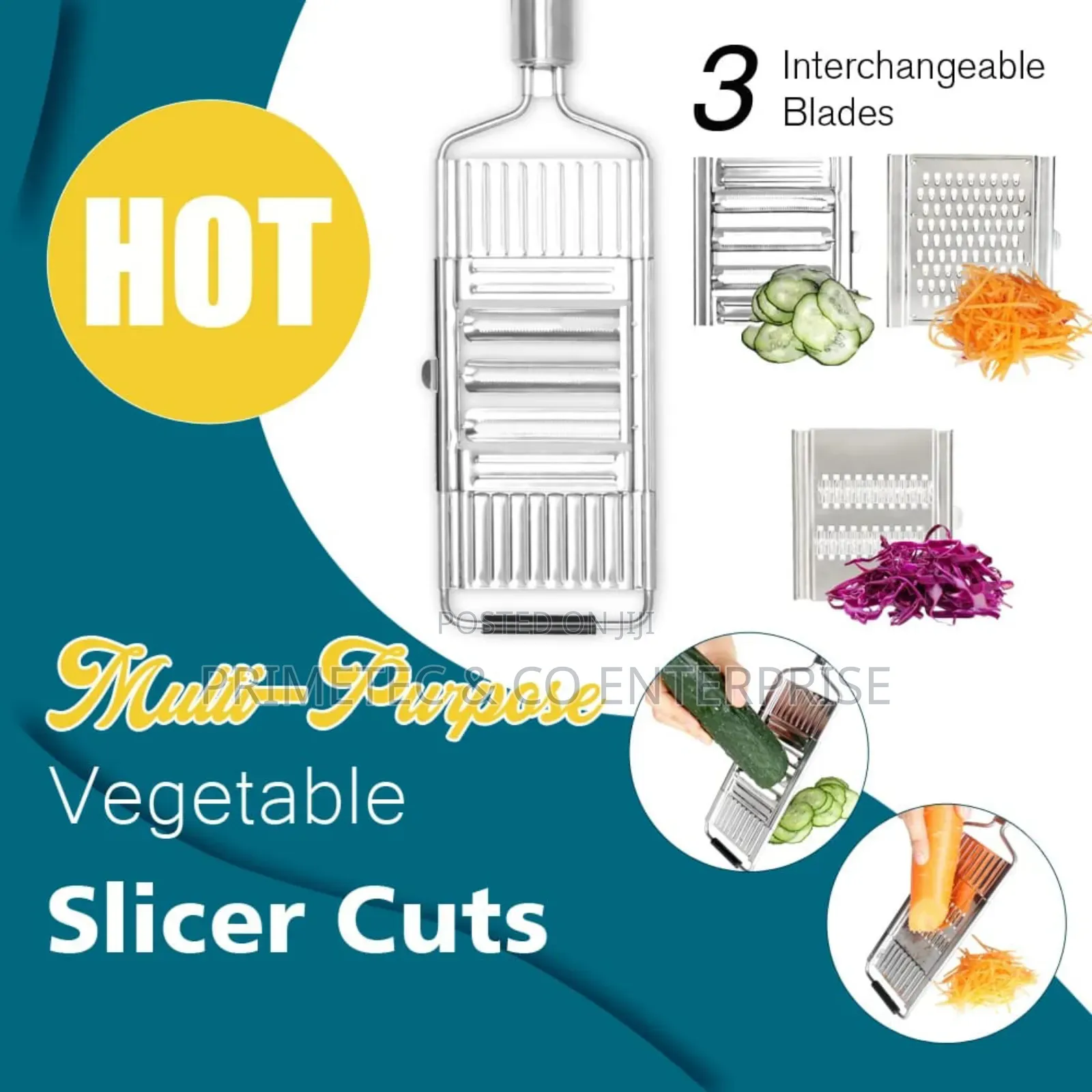 *3 in 1 Vegetable Slicer Multi-Purpose Grater Cutter Peeler
