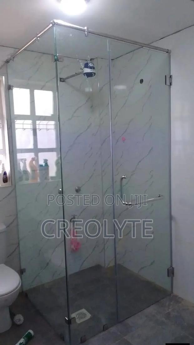 Frameless Shower Glass Partition - main view