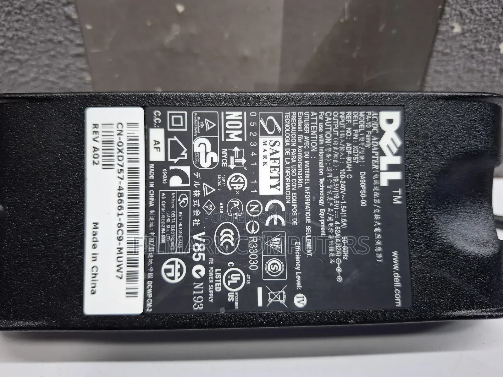 Ex Uk Original Dell Ac Adapter 19.5v, 4.62a, 7.4mm - 5.0mm Big Pin