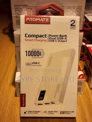 10000mah Dual Usb Fast Charging Power Bank – Promate Bolt-10pro
