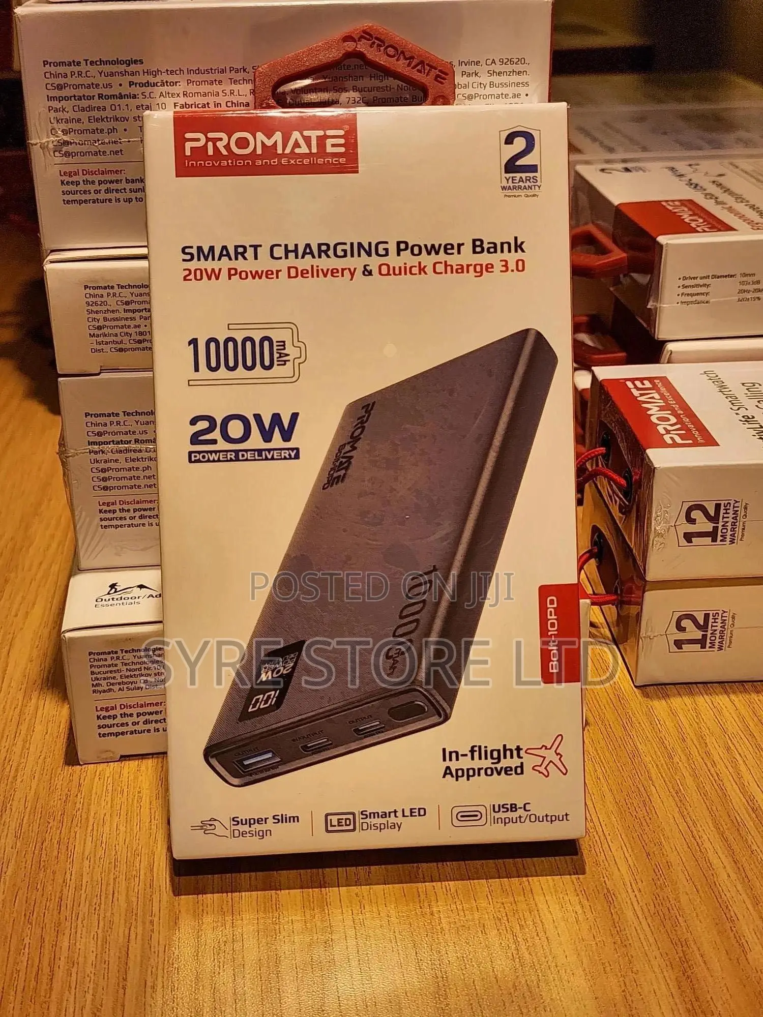 10000mah Fast Charging Power Bank 22.5w LCD – Promate Bolt-10pd
