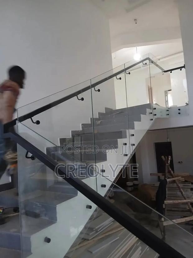 Modern Staircase Glass Railings  - main view