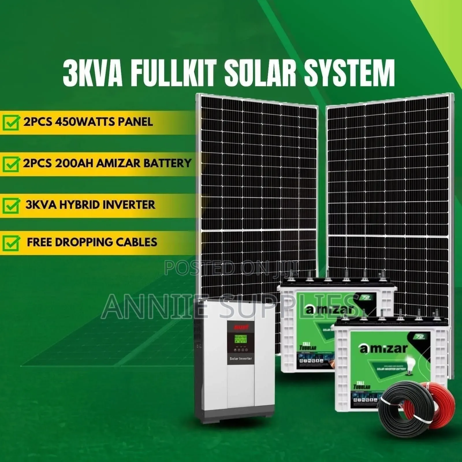 3kva Solar Full Kit System