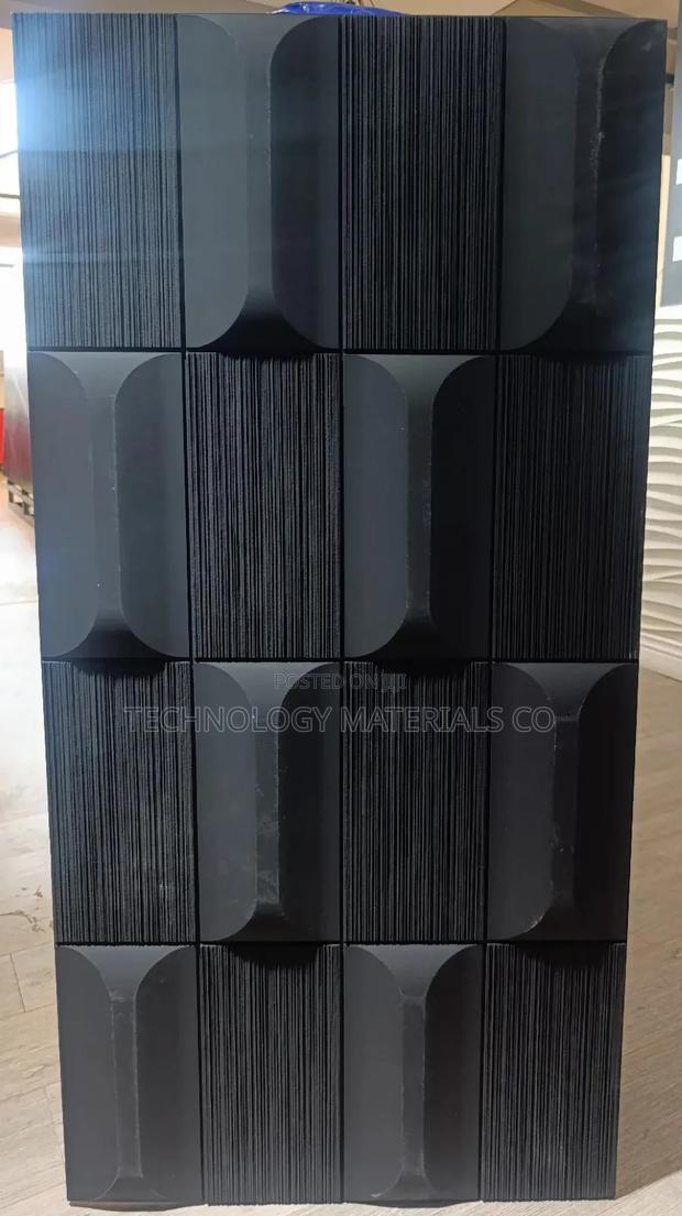 Modern 3d Black Pu Stone Wall Panels – Decorative Accent Wall Cladding - thumbnail 2