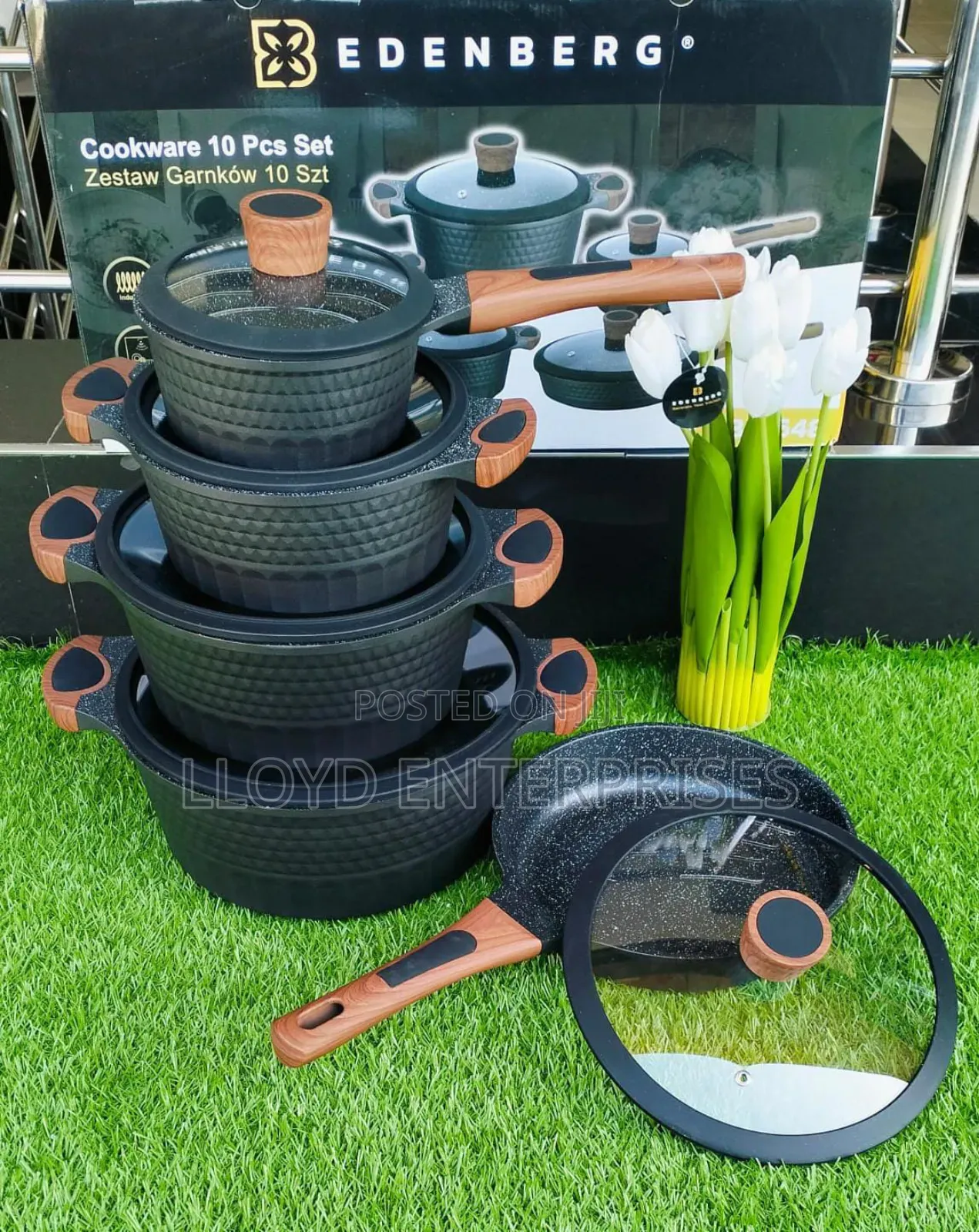 Edenberg Nonstick Cooking Pots 
10 PCS Sets
Available