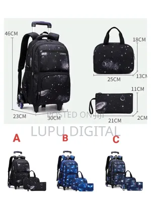 3wheel Rolling Trolley School Bag