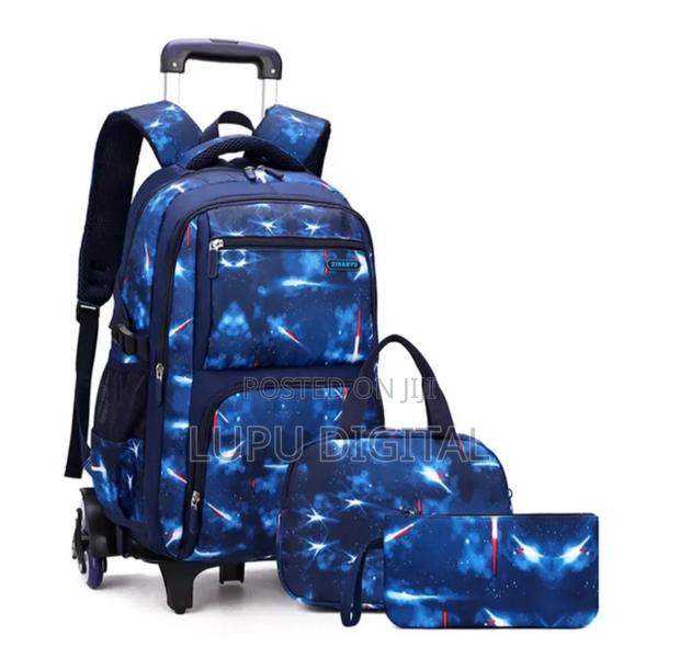 3wheel Rolling Trolley School Bag - thumbnail 4