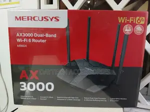 Mercusys Ax3000 Dual-Band Wi-Fi 6 Router (Model Mr80x).