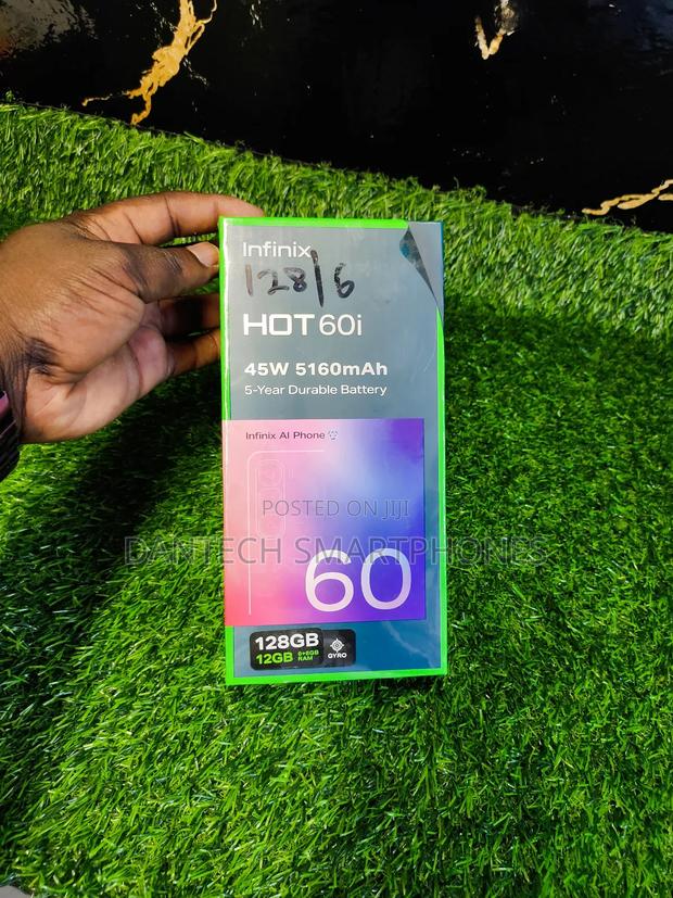 New Infinix Hot 60i 128 GB Silver - thumbnail 2