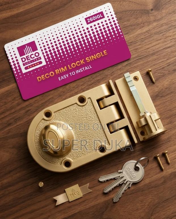 Jimmy Proof Deadlock, Night Latch.Deco Rim Lock