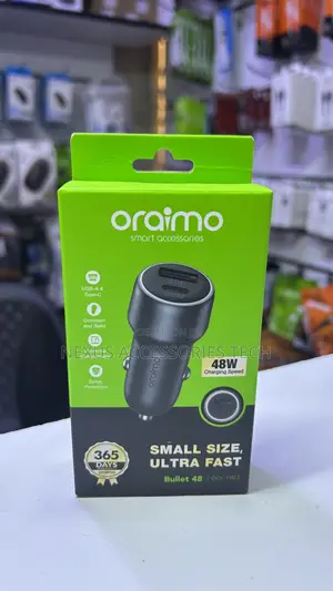 Oraimo Bullet 48w Dual Port Usb-a Type-C Fast Charger–Compact