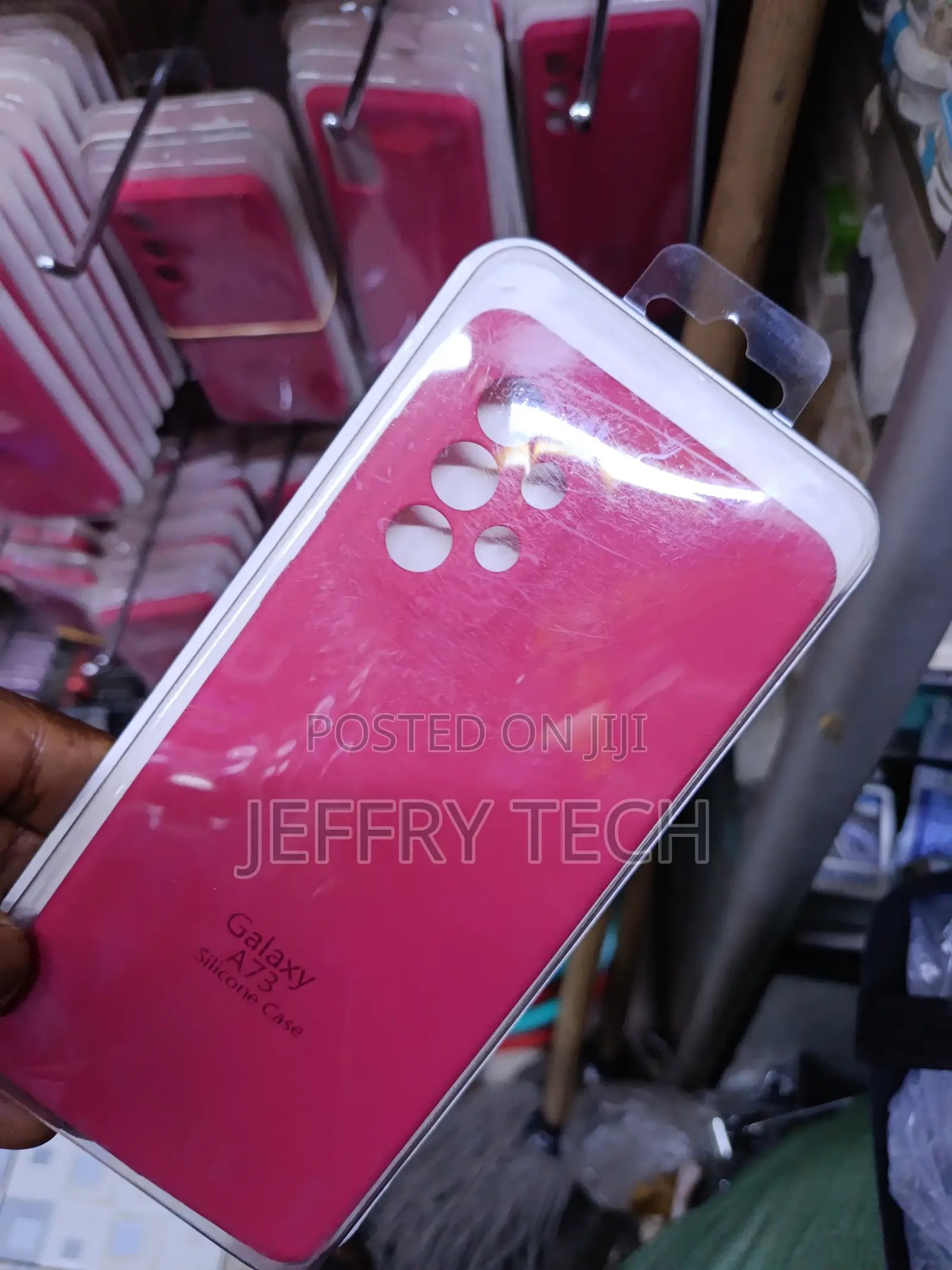 Fekra Samsung Galaxy A73 Liquid Silicone Case With Fur Lined Interior