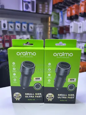 Oraimo Bullet 48w Dual Port Usb-a Type-C Fast Charger–Compact