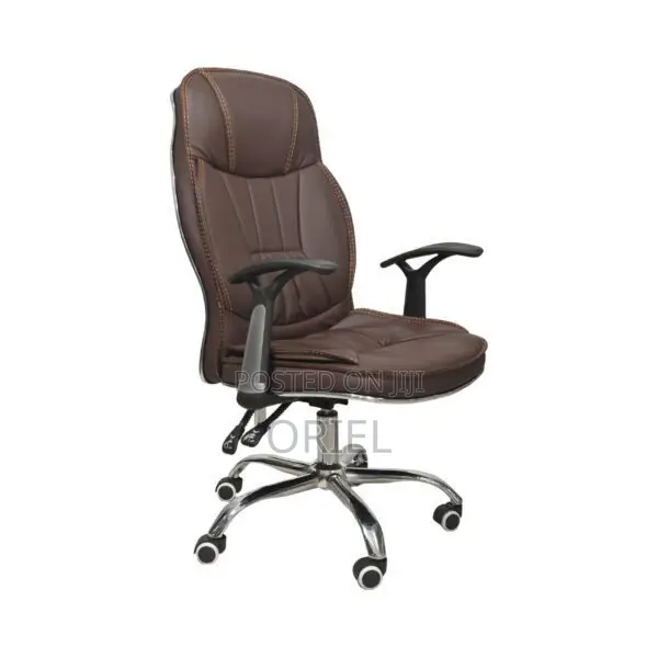 Modern Office Chair : Brown Leatherette Executive Office Chair