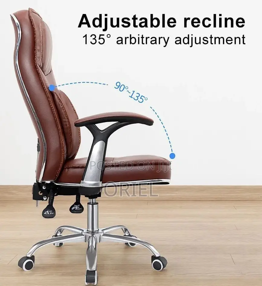 Modern Office Chair : Brown Leatherette Executive Office Chair