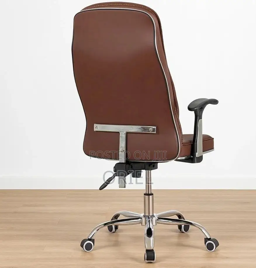 Modern Office Chair : Brown Leatherette Executive Office Chair