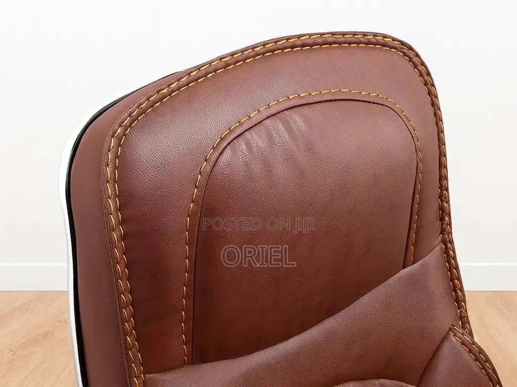 Modern Office Chair : Brown Leatherette Executive Office Chair