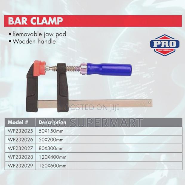 Wp232028 120x400mm Steel Bar Clamp With Wooden Handle