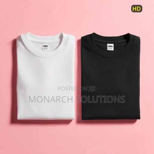 Milk White Plain Tshirts - thumbnail 2