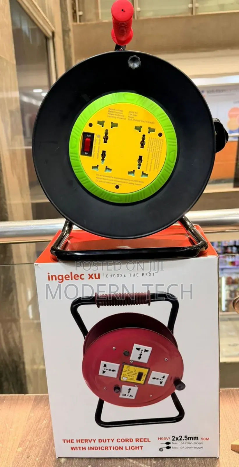 Industrial Cable Reel 25m 2.5mm