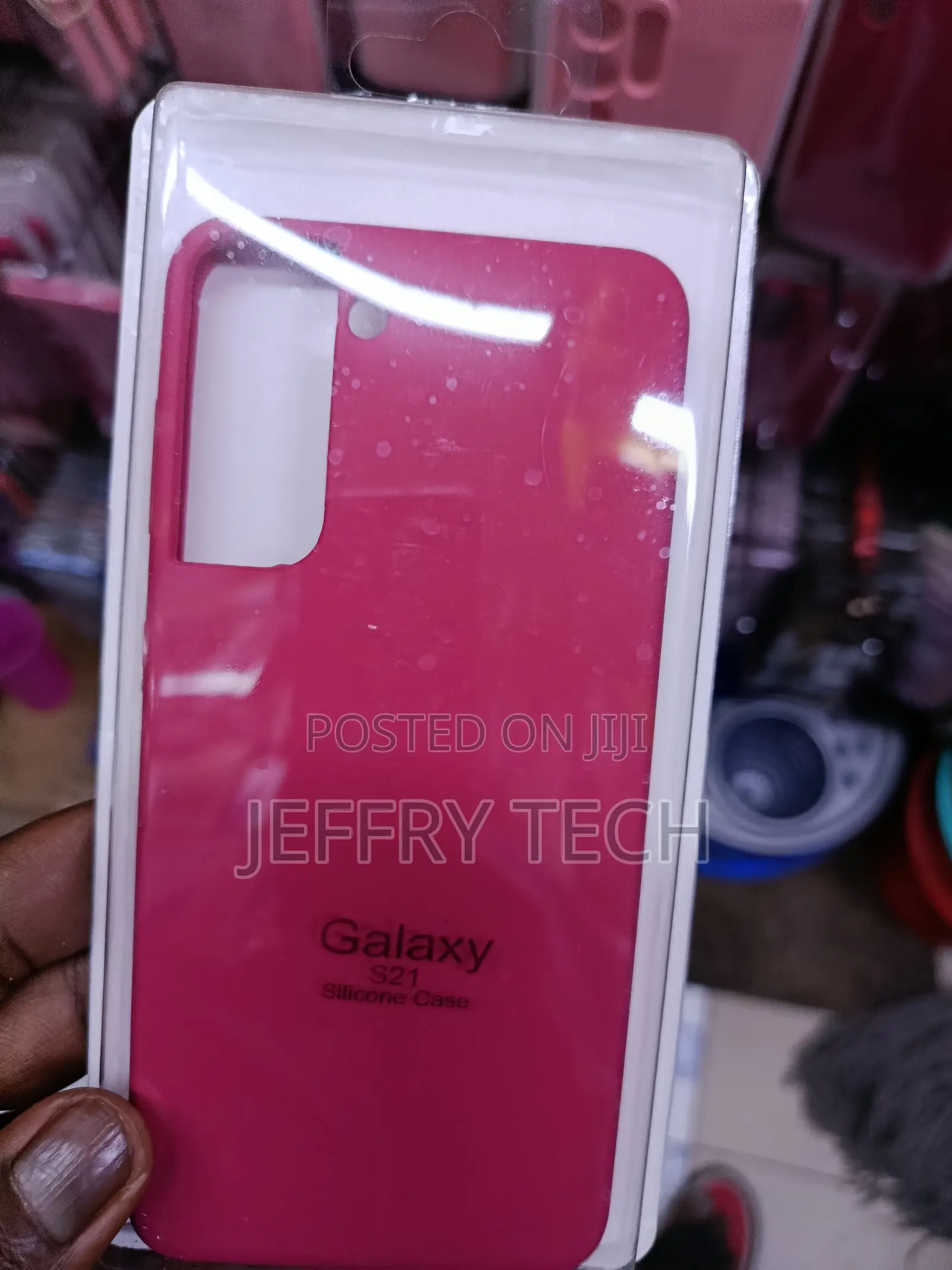 Wahi Samsung Galaxy S21 Liquid Silicone Case With Fiber Lining -Pink