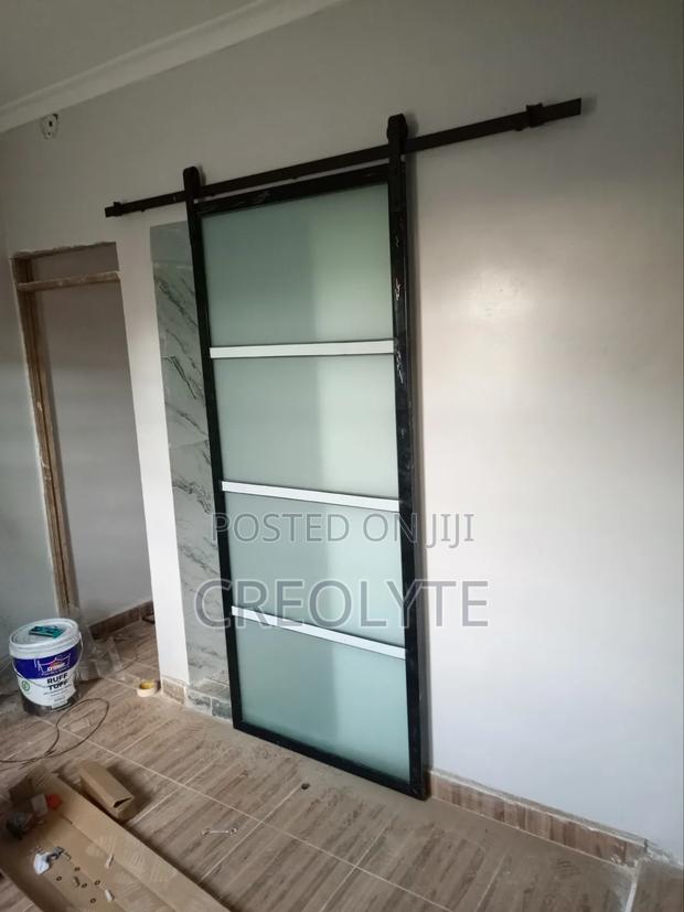 Modern Industrial-Style Sliding Barn Door - thumbnail 2