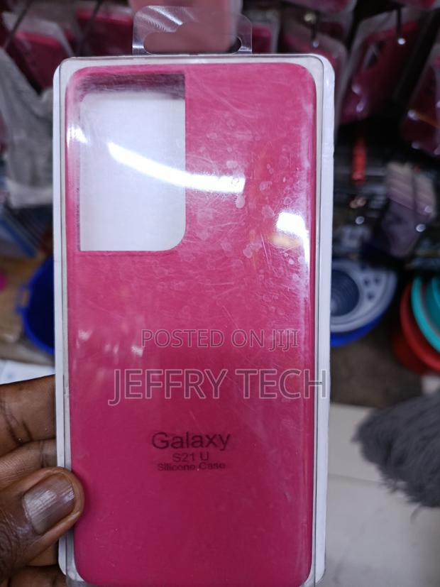 Savii Samsung Galaxy S21 Ultra Liquid Silicone Case With Cloth Lining